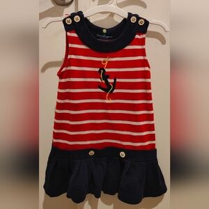 Florence Eiseman Red and White Striped Tank Top with Anchor